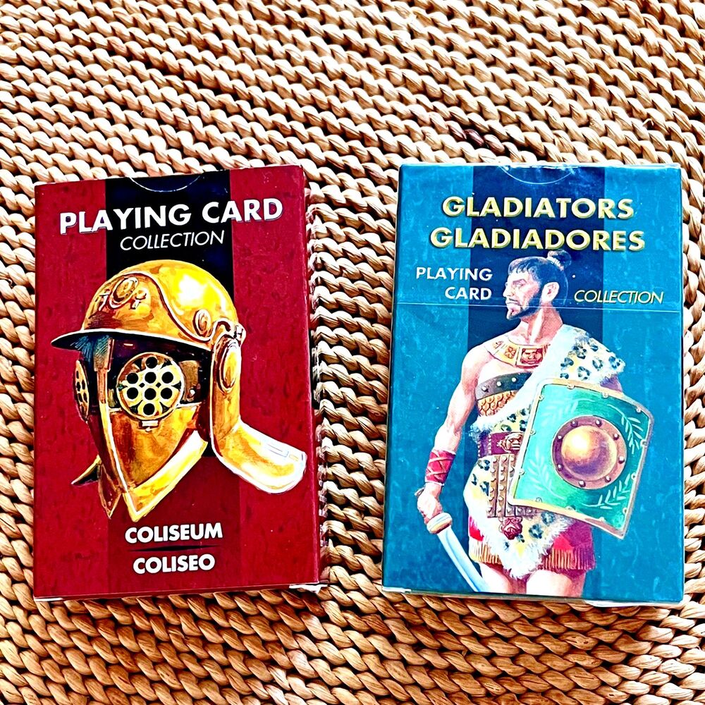 Unopened Gladiators and Coliseum Playing Cards Severino Baraldi for Lo Scarabeo
